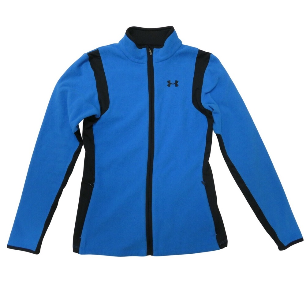 Under Armour Fleece Jacket‎ Womens XS Full Zip ColdGear Blue Frigid Mock Neck